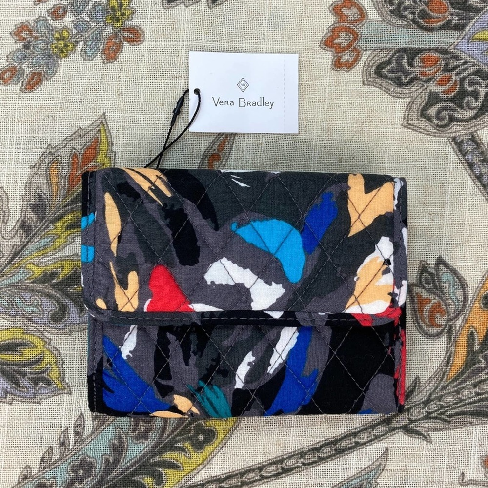 Vera Bradley Splash Floral Print Euro Wallet